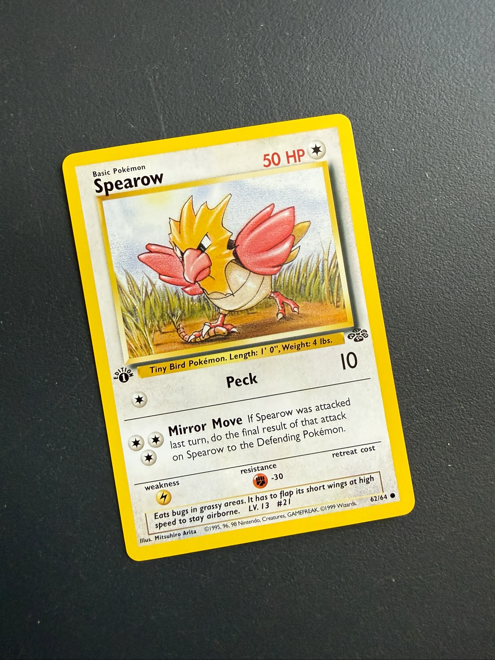 Carta Pokemon spearow Jungle First Edition 